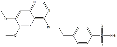 4-{2-[(6,7-dimethoxy-4-quinazolinyl)amino]ethyl}benzenesulfonamide Structure