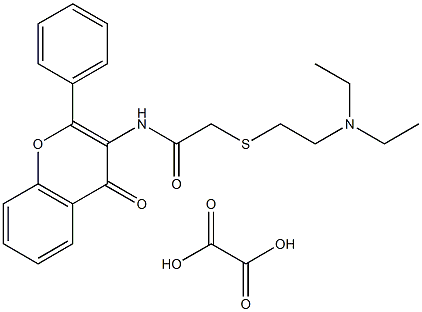 N1-(4-oxo-2-phenyl-4H-chromen-3-yl)-2-{[2-(diethylamino)ethyl]thio}acetamide oxalate Structure