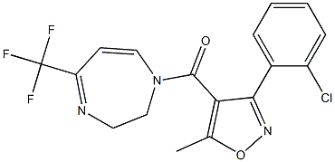 [3-(2-chlorophenyl)-5-methyl-4-isoxazolyl][5-(trifluoromethyl)-2,3-dihydro-1H-1,4-diazepin-1-yl]methanone Structure