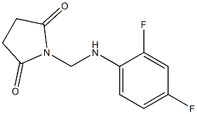 1-[(2,4-difluoroanilino)methyl]pyrrolidine-2,5-dione Struktur