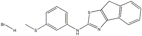 N2-[3-(methylthio)phenyl]-8H-indeno[1,2-d][1,3]thiazol-2-amine hydrobromide Structure
