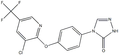 4-(4-{[3-chloro-5-(trifluoromethyl)-2-pyridinyl]oxy}phenyl)-2,4-dihydro-3H-1,2,4-triazol-3-one Structure