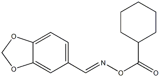 5-({[(cyclohexylcarbonyl)oxy]imino}methyl)-1,3-benzodioxole Struktur