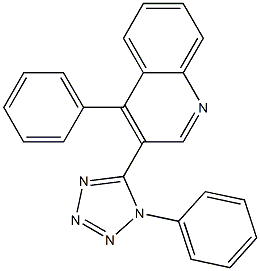 4-phenyl-3-(1-phenyl-1H-1,2,3,4-tetraazol-5-yl)quinoline Structure