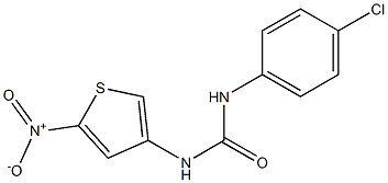 N-(4-chlorophenyl)-N'-(5-nitro-3-thienyl)urea 化学構造式