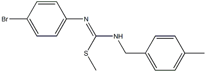 1-bromo-4-{[(Z)-[(4-methylbenzyl)amino](methylsulfanyl)methylidene]amino}benzene