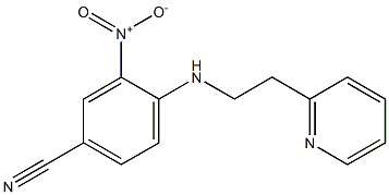 3-nitro-4-{[2-(2-pyridyl)ethyl]amino}benzonitrile 结构式