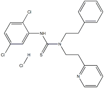 N'-(2,5-dichlorophenyl)-N-phenethyl-N-[2-(2-pyridyl)ethyl]thiourea hydrochloride Struktur