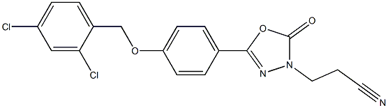 3-[5-{4-[(2,4-dichlorobenzyl)oxy]phenyl}-2-oxo-1,3,4-oxadiazol-3(2H)-yl]propanenitrile|