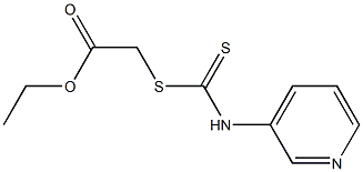 ethyl 2-{[(3-pyridinylamino)carbothioyl]sulfanyl}acetate,,结构式