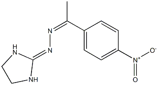 2-{2-[1-(4-nitrophenyl)ethylidene]hydrazono}imidazolidine Struktur