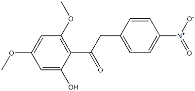 1-(2-hydroxy-4,6-dimethoxyphenyl)-2-(4-nitrophenyl)ethan-1-one,,结构式