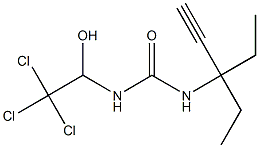 N-(1,1-diethylprop-2-ynyl)-N'-(2,2,2-trichloro-1-hydroxyethyl)urea 化学構造式