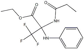 ethyl 2-anilino-3,3,3-trifluoro-2-(propionylamino)propanoate 结构式