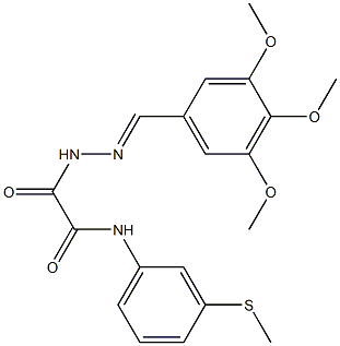 N1-[3-(methylthio)phenyl]-2-oxo-2-[2-(3,4,5-trimethoxybenzylidene)hydrazino]acetamide Structure