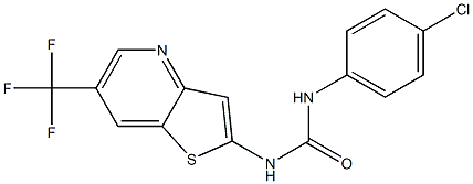 N-(4-chlorophenyl)-N'-[6-(trifluoromethyl)thieno[3,2-b]pyridin-2-yl]urea Structure