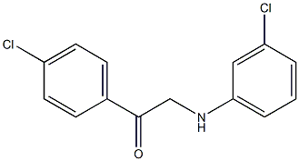 2-(3-chloroanilino)-1-(4-chlorophenyl)ethan-1-one,,结构式