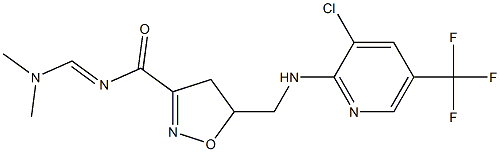 5-({[3-chloro-5-(trifluoromethyl)-2-pyridinyl]amino}methyl)-N-[(dimethylamino)methylene]-4,5-dihydro-3-isoxazolecarboxamide,,结构式