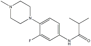 N-[3-fluoro-4-(4-methylpiperazino)phenyl]-2-methylpropanamide Struktur