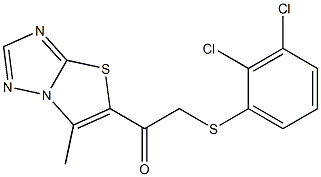 2-[(2,3-dichlorophenyl)sulfanyl]-1-(6-methyl[1,3]thiazolo[3,2-b][1,2,4]triazol-5-yl)-1-ethanone Structure