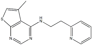 5-methyl-N-[2-(2-pyridinyl)ethyl]thieno[2,3-d]pyrimidin-4-amine Struktur
