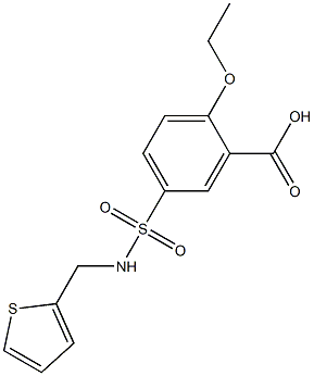 2-ethoxy-5-{[(2-thienylmethyl)amino]sulfonyl}benzenecarboxylic acid Structure