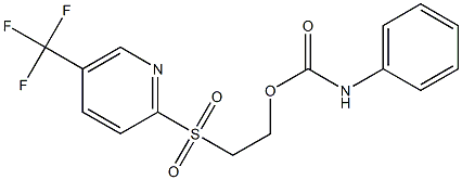 2-{[5-(trifluoromethyl)-2-pyridyl]sulfonyl}ethyl N-phenylcarbamate Structure