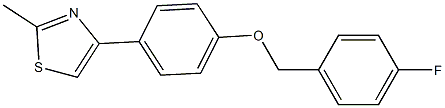 4-{4-[(4-fluorobenzyl)oxy]phenyl}-2-methyl-1,3-thiazole,,结构式