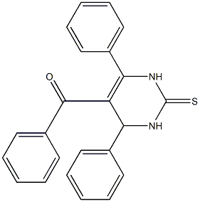 (4,6-diphenyl-2-thioxo-1,2,3,4-tetrahydropyrimidin-5-yl)(phenyl)methanone 结构式