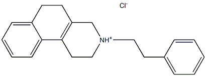 3-phenethyl-1,2,3,4,5,6-hexahydrobenzo[f]isoquinolinium chloride 结构式