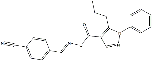 4-[({[(1-phenyl-5-propyl-1H-pyrazol-4-yl)carbonyl]oxy}imino)methyl]benzonitrile Struktur