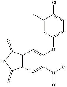 5-(4-chloro-3-methylphenoxy)-6-nitroisoindoline-1,3-dione Structure