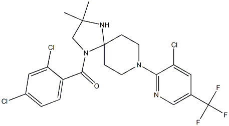  {8-[3-chloro-5-(trifluoromethyl)-2-pyridinyl]-3,3-dimethyl-1,4,8-triazaspiro[4.5]dec-1-yl}(2,4-dichlorophenyl)methanone