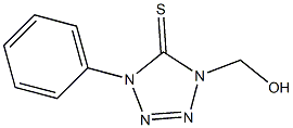 1-(hydroxymethyl)-4-phenyl-4,5-dihydro-1H-1,2,3,4-tetraazole-5-thione Structure