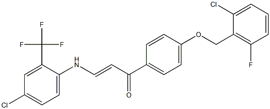 (E)-1-{4-[(2-chloro-6-fluorobenzyl)oxy]phenyl}-3-[4-chloro-2-(trifluoromethyl)anilino]-2-propen-1-one
