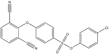 4-chlorophenyl 4-(2,6-dicyanophenoxy)benzene-1-sulfonate,,结构式