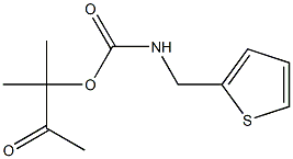 1,1-dimethyl-2-oxopropyl N-(2-thienylmethyl)carbamate 化学構造式