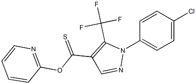 2-pyridyl 1-(4-chlorophenyl)-5-(trifluoromethyl)-1H-pyrazole-4-carbothioate 结构式