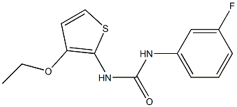 N-(3-ethoxy-2-thienyl)-N'-(3-fluorophenyl)urea 化学構造式