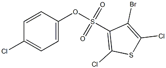 4-chlorophenyl 4-bromo-2,5-dichlorothiophene-3-sulfonate Struktur