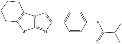 2-methyl-N-[4-(5,6,7,8-tetrahydroimidazo[2,1-b][1,3]benzothiazol-2-yl)phenyl]propanamide Struktur