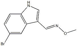 5-bromo-1H-indole-3-carbaldehyde O-methyloxime,,结构式