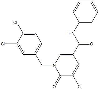 5-chloro-1-(3,4-dichlorobenzyl)-6-oxo-N-phenyl-1,6-dihydro-3-pyridinecarboxamide,,结构式