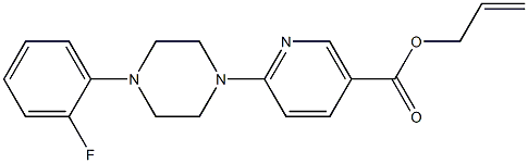 allyl 6-[4-(2-fluorophenyl)piperazino]nicotinate Struktur