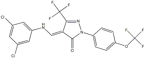  4-[(3,5-dichloroanilino)methylene]-2-[4-(trifluoromethoxy)phenyl]-5-(trifluoromethyl)-2,4-dihydro-3H-pyrazol-3-one