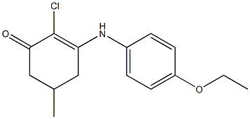 2-chloro-3-(4-ethoxyanilino)-5-methyl-2-cyclohexen-1-one,,结构式