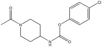 4-chlorophenyl N-(1-acetyl-4-piperidyl)carbamate Struktur