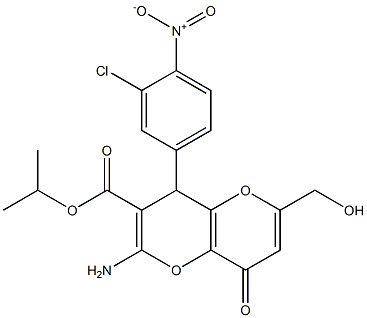 isopropyl 2-amino-4-(3-chloro-4-nitrophenyl)-6-(hydroxymethyl)-8-oxo-4,8-dihydropyrano[3,2-b]pyran-3-carboxylate