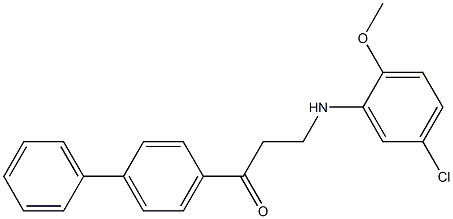 1-[1,1'-biphenyl]-4-yl-3-(5-chloro-2-methoxyanilino)-1-propanone Structure