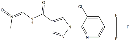1-[3-chloro-5-(trifluoromethyl)-2-pyridinyl]-N-{[methyl(oxo)-lambda~5~-azanylidene]methyl}-1H-pyrazole-4-carboxamide,,结构式
